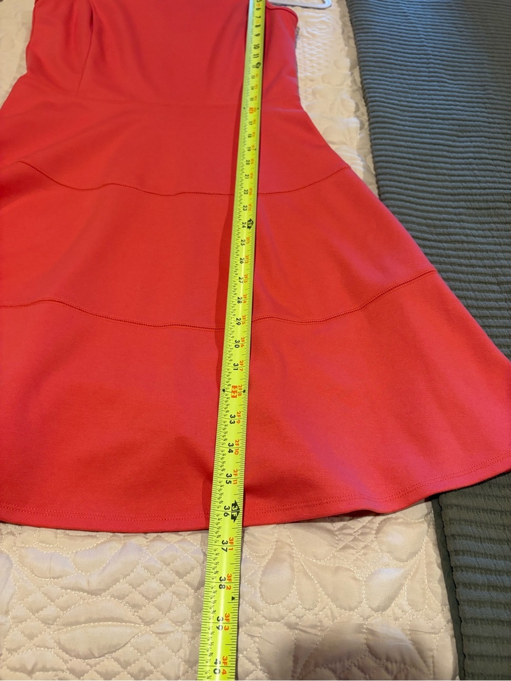Ann Taylor Sleeveless Coral tiered Fit-and-Flare Dress women’s size 2 - Picture 10 of 10